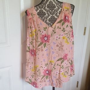 Very cute Peach Floral Old Navy Tank Top NWOT XXL
